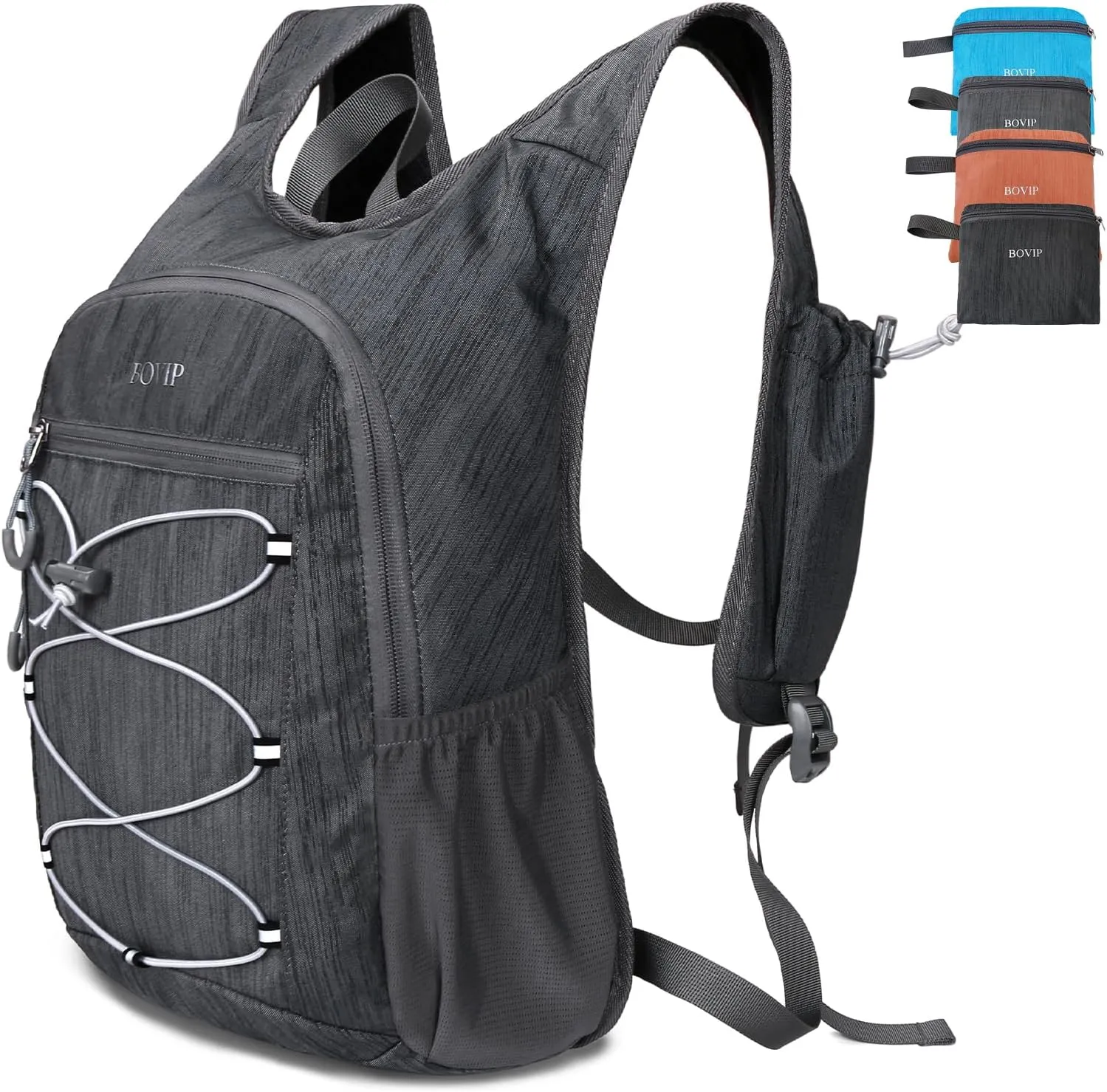 20L Hiking Backpack Lightweight Packable Hiking Daypack Small Travel Outdoor Foldable Shoulder Bag Black