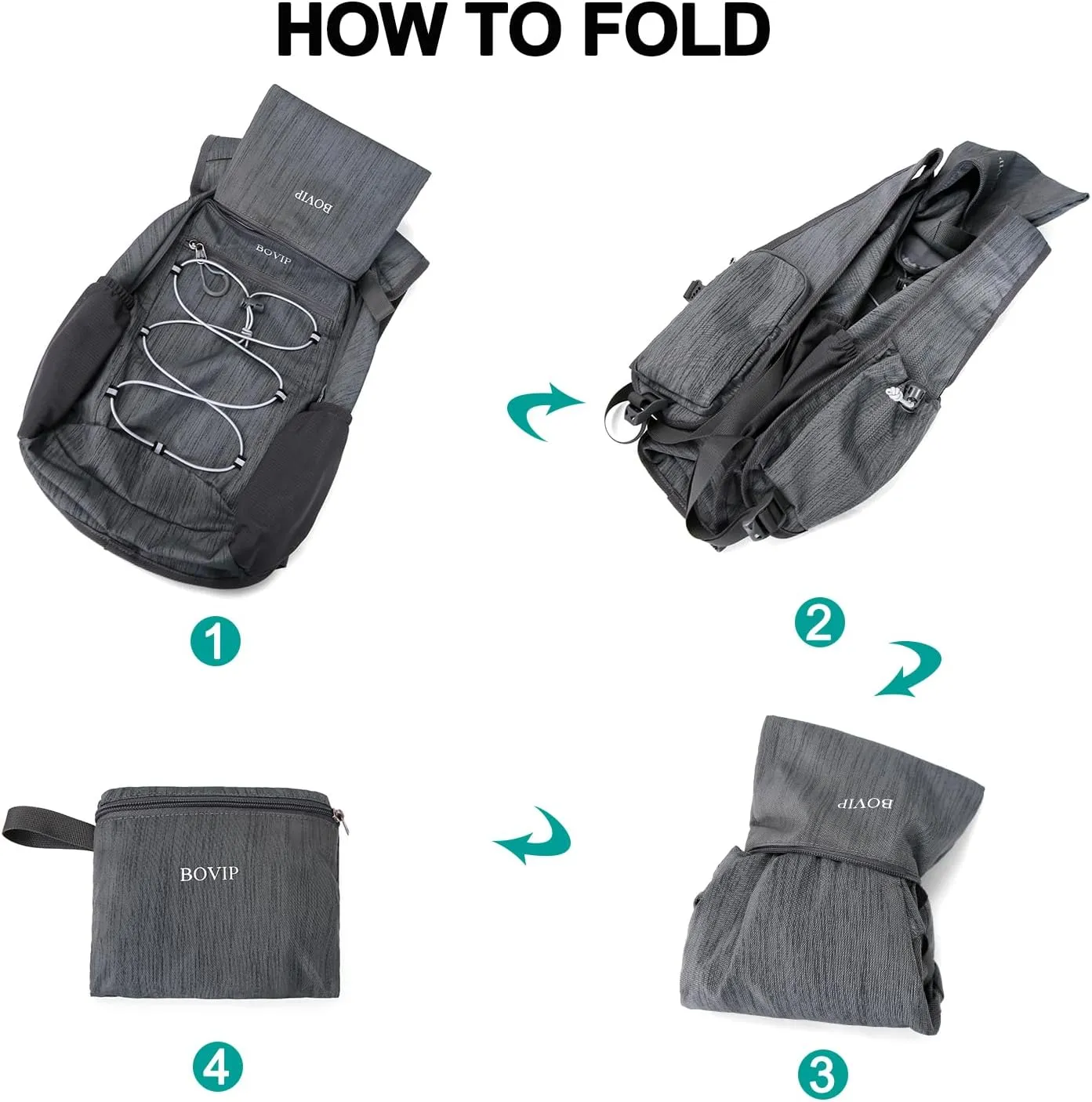 20L Hiking Backpack Lightweight Packable Hiking Daypack Small Travel Outdoor Foldable Shoulder Bag Gray
