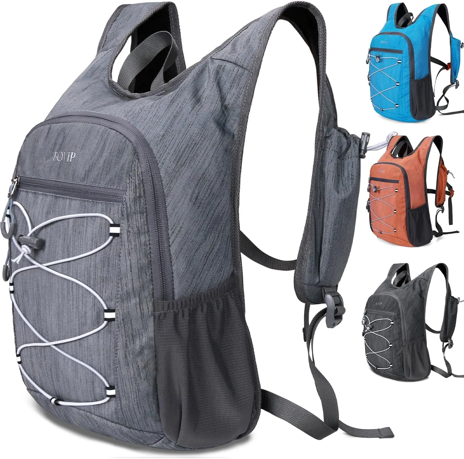 20L Hiking Backpack Lightweight Packable Hiking Daypack Small Travel Outdoor Foldable Shoulder Bag Gray