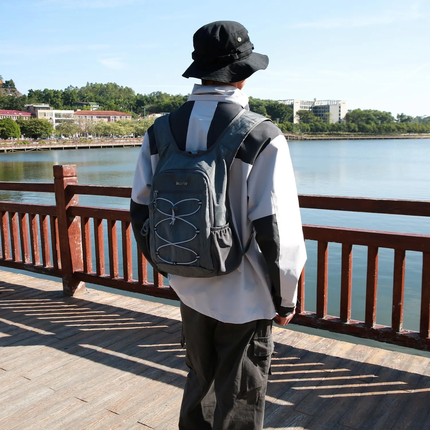 20L Hiking Backpack Lightweight Packable Hiking Daypack Small Travel Outdoor Foldable Shoulder Bag Gray