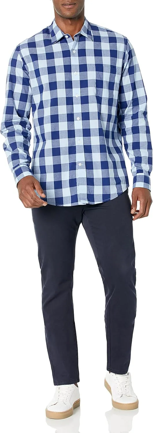 Amazon Essentials Men's Slim-Fit Long-Sleeve Poplin Shirt
