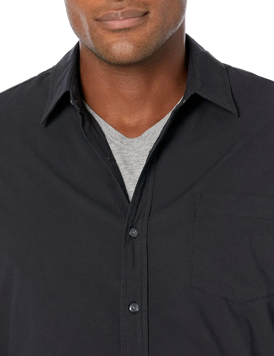 Amazon Essentials Men's Slim-Fit Long-Sleeve Poplin Shirt