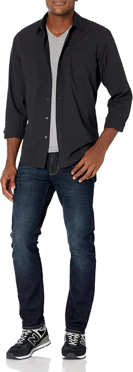Amazon Essentials Men's Slim-Fit Long-Sleeve Poplin Shirt