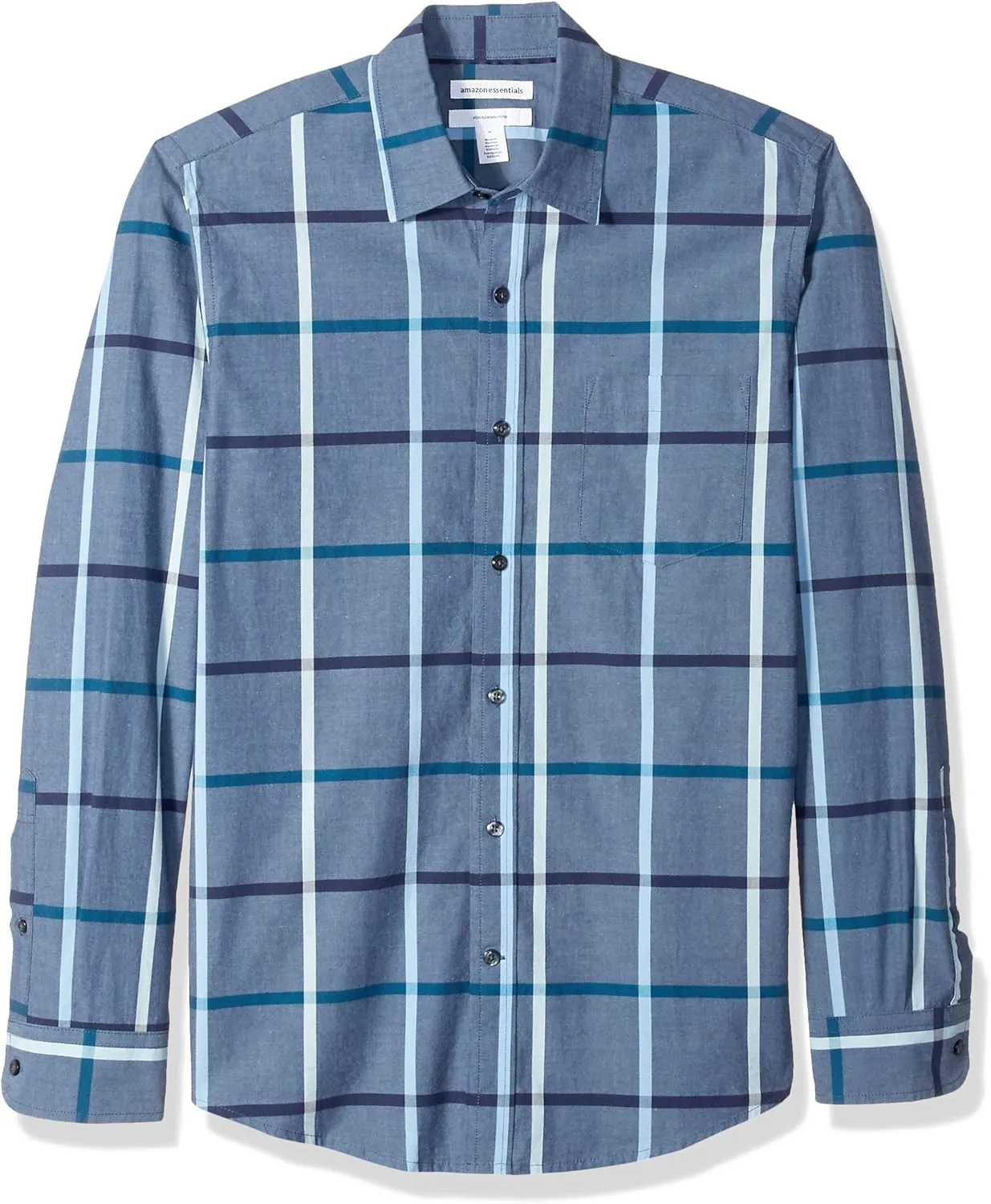 Amazon Essentials Men's Slim-Fit Long-Sleeve Poplin Shirt