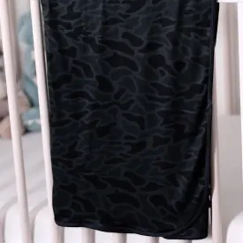 Baby Swaddle Blanket Black Camo