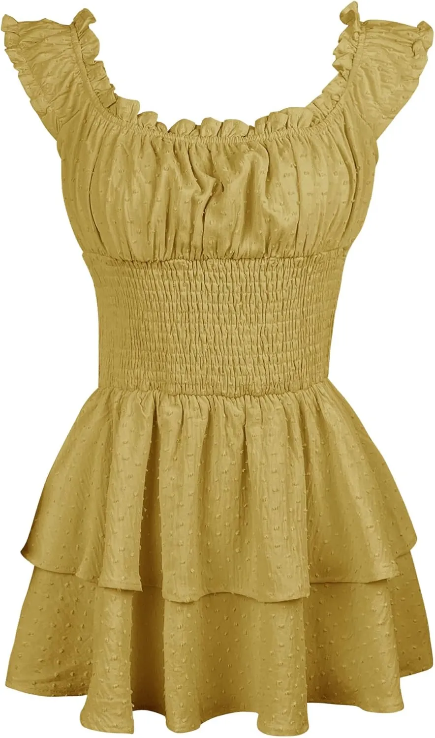 Bingerlily Womens Summer Off Shoulder Mini Dress Cute Chiffon Slim Fit Dresses