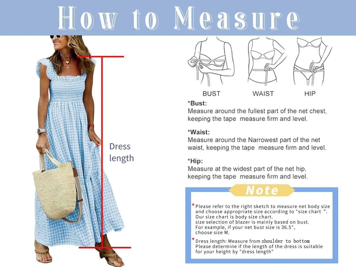 chouyatou Women's Retro Plaid Smocked Dress Spaghetti Strap Flounce Long Dress