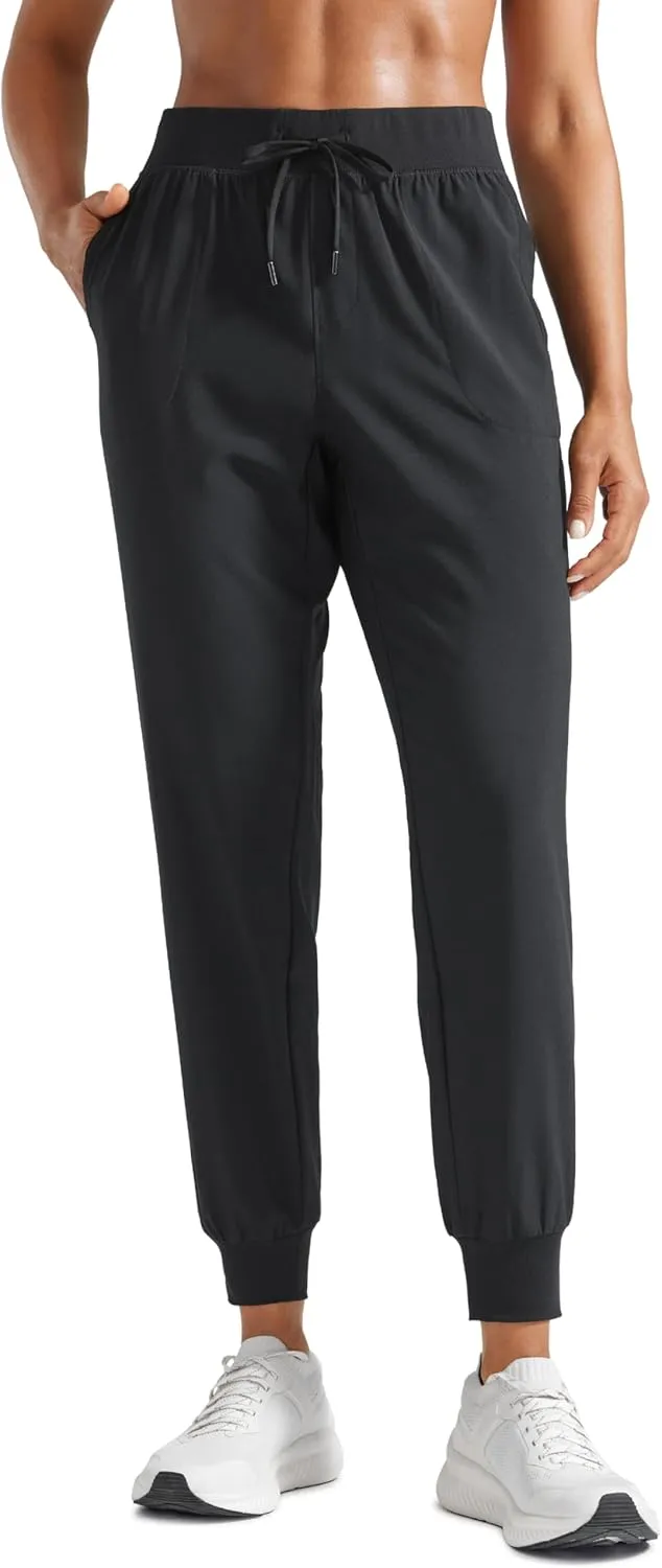 CRZ YOGA Women's Lightweight Workout Joggers 27.5" - Travel Casual Outdoor Running Athletic Track Hiking Pants with Pockets
