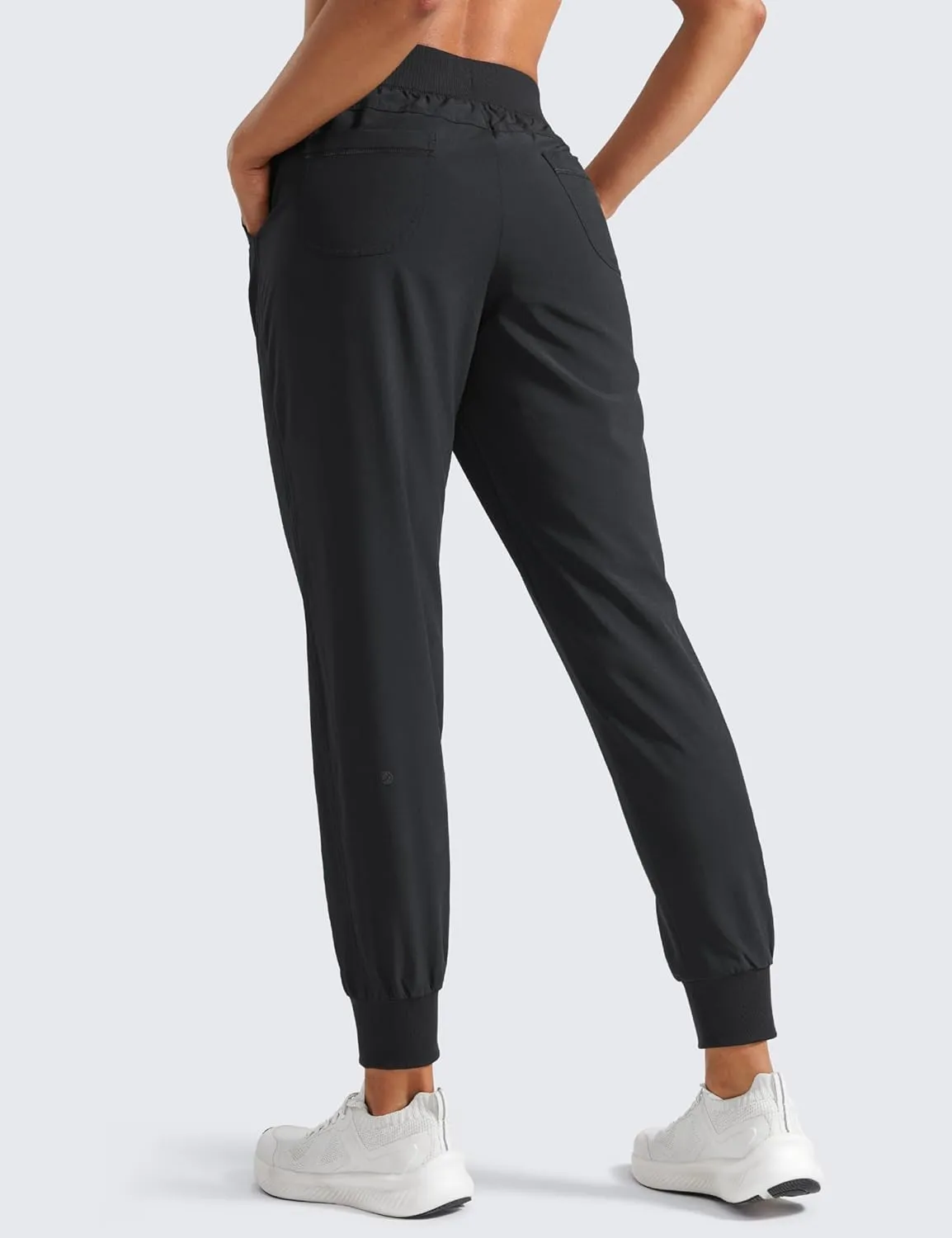 CRZ YOGA Women's Lightweight Workout Joggers 27.5" - Travel Casual Outdoor Running Athletic Track Hiking Pants with Pockets