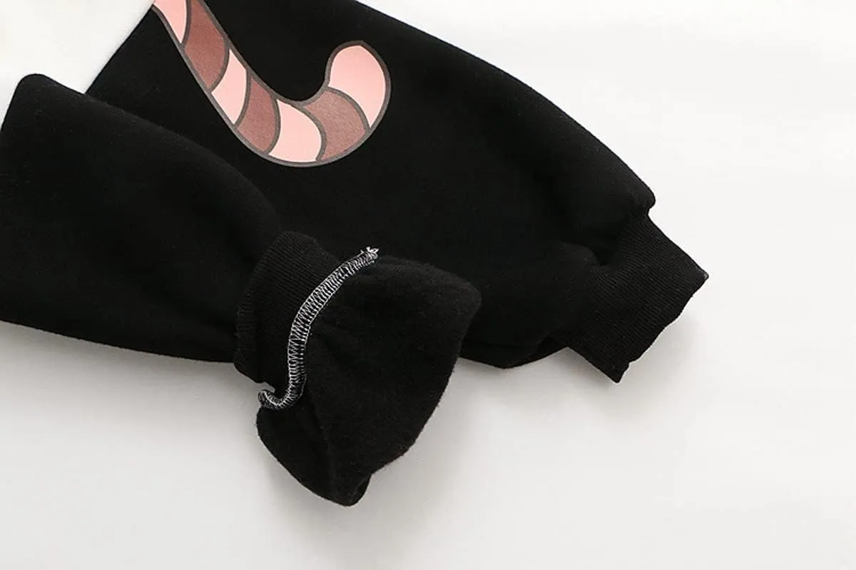 Cute Cat Graphic Hoodies Pullover Teens Japanese Kawaii Anime Print Hooded Sweatshirt Fashion Tops