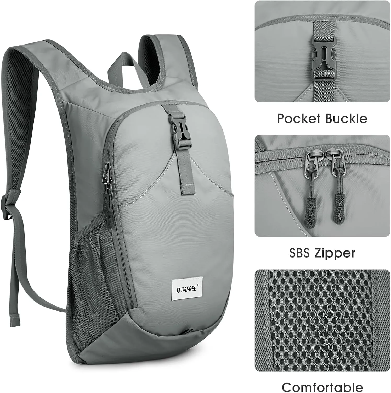 G4Free 10L Hiking Backpack, Lightweight Small Hiking Daypack Small Outdoor Travel Foldable Shoulder Bag