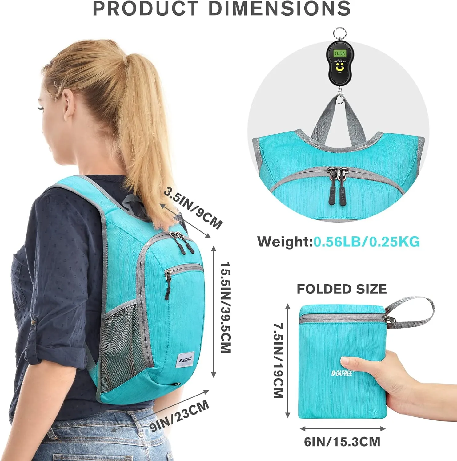 G4Free 10L/15L Hiking Backpack Lightweight Packable Hiking Daypack Small Travel Outdoor Foldable Shoulder Bag