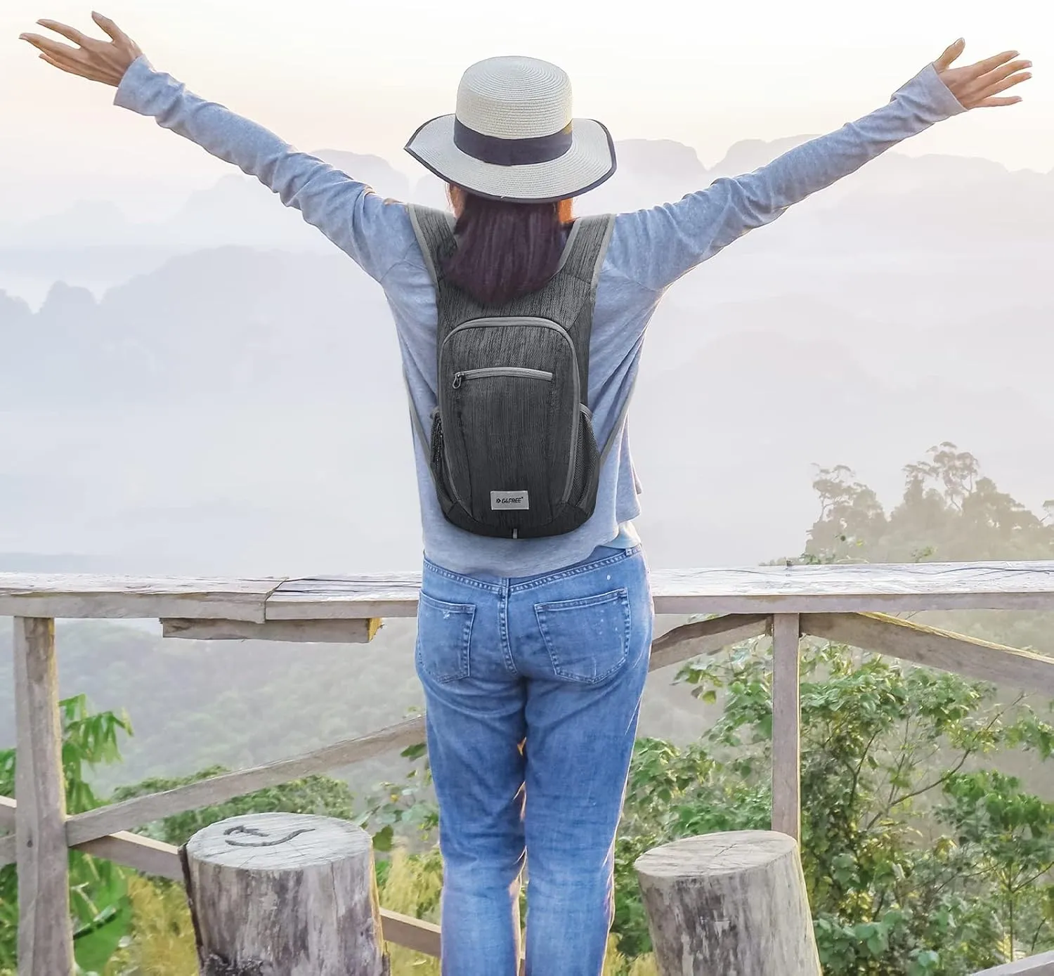 G4Free 10L/15L Hiking Backpack Lightweight Packable Hiking Daypack Small Travel Outdoor Foldable Shoulder Bag