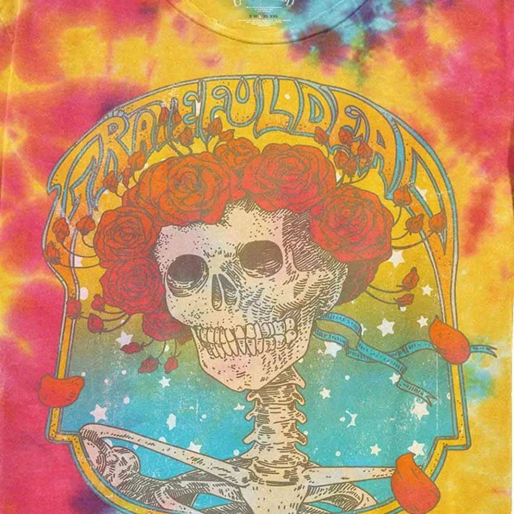 Grateful Dead Kids T Shirt Bertha Frame Band Logo New Official Dye Wash Multi