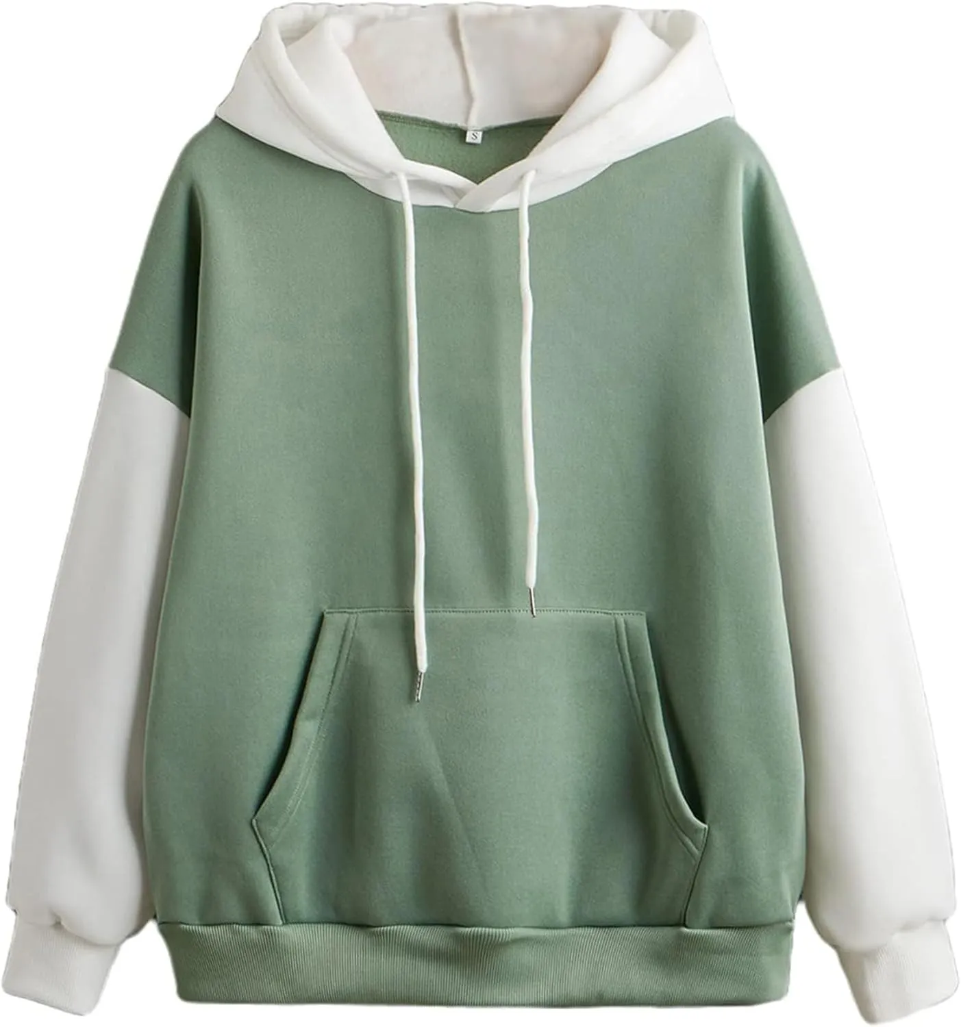 Hilinker Women's Cute Color Block Hoodie Casual Long sleeve Pullover Sweatshirt