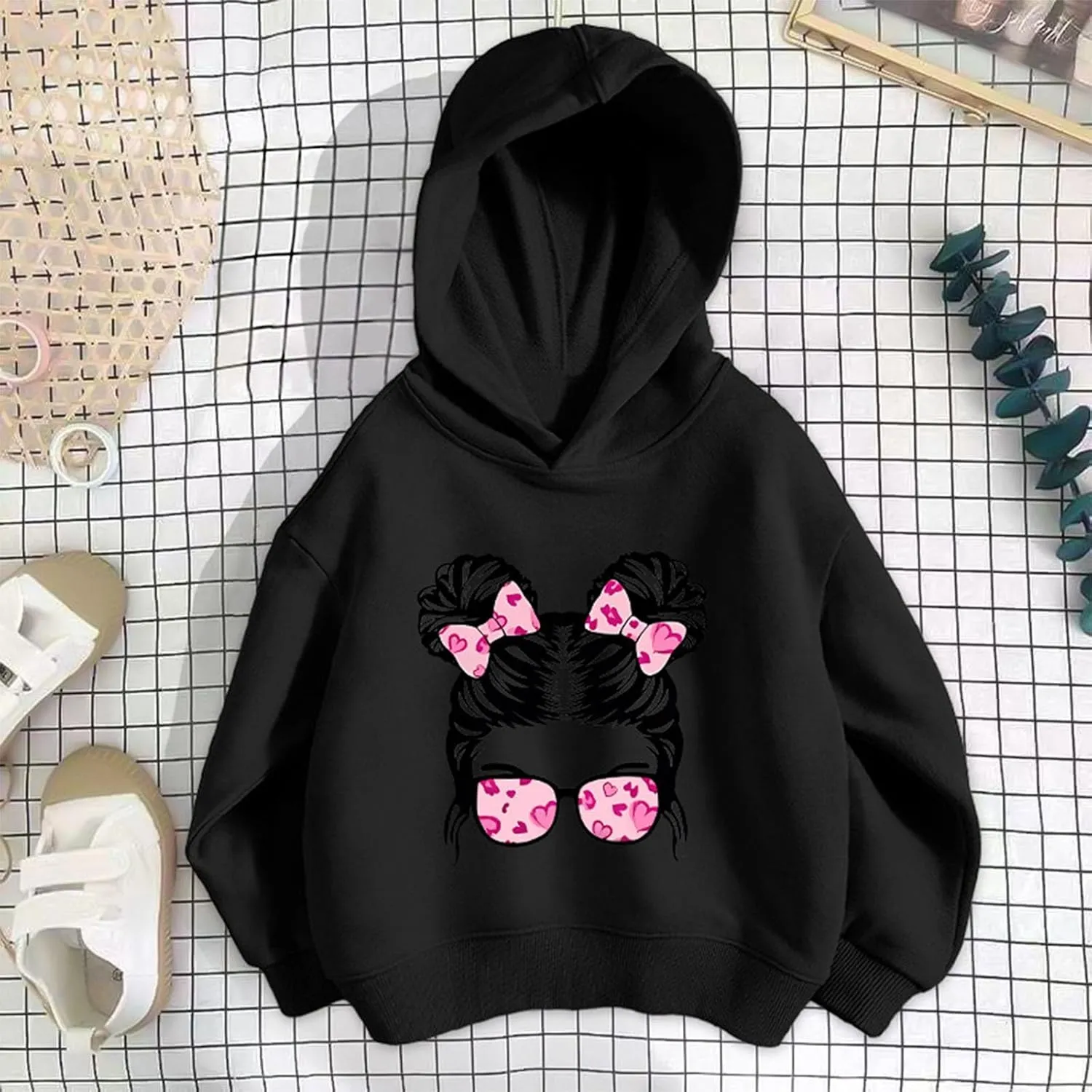 Hoodie For Girls Trendy 2024 Cute Graphic Long Sleeve Pullovers Unisex Hooded Sweatshirt Preppy Clothes 3-8 Years