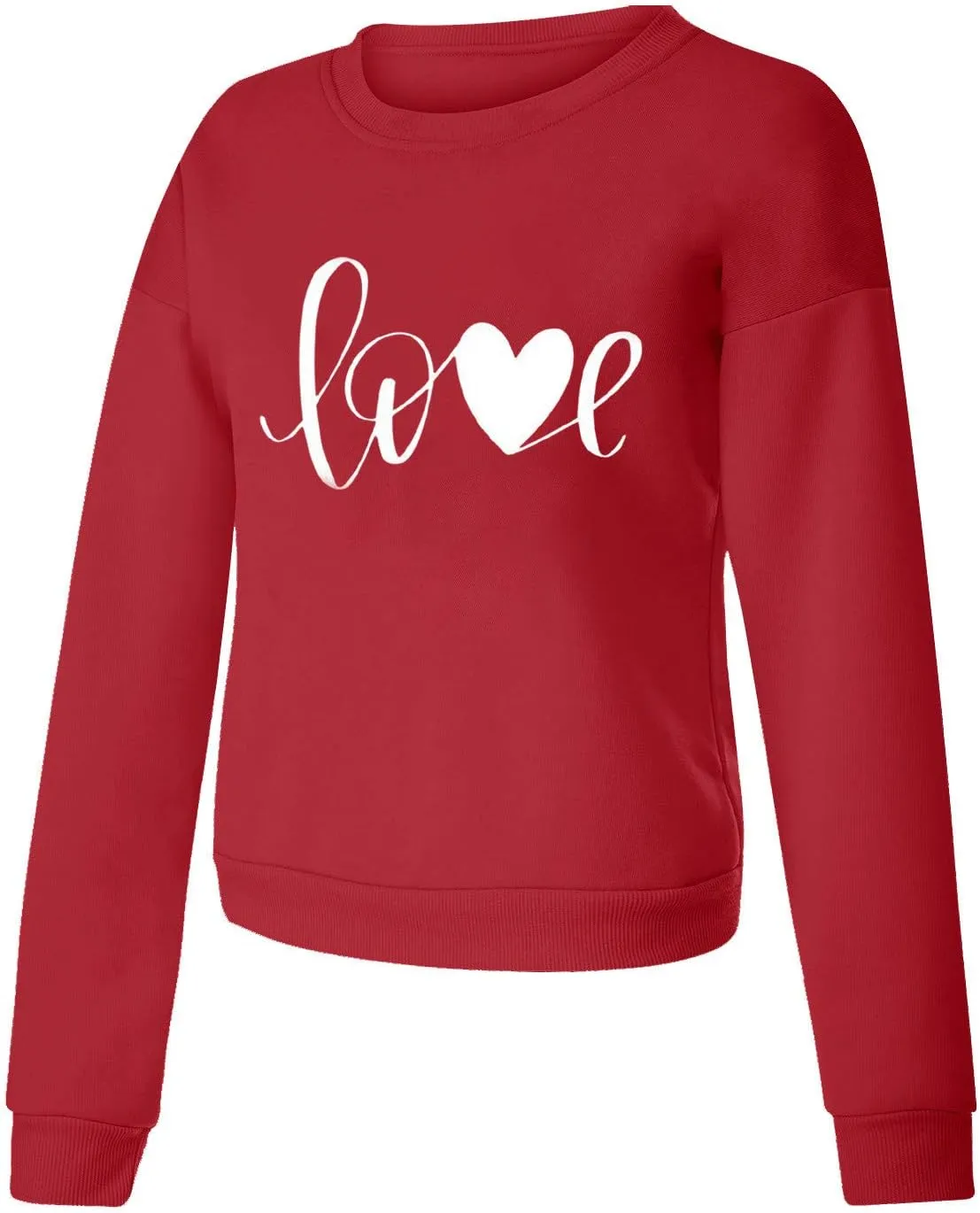 Hoodies for Teen Girls 14-16 Aesthetic Fashion Women's Warm Sweatshirt Casual Long Sleeve O Neck Soft Love
