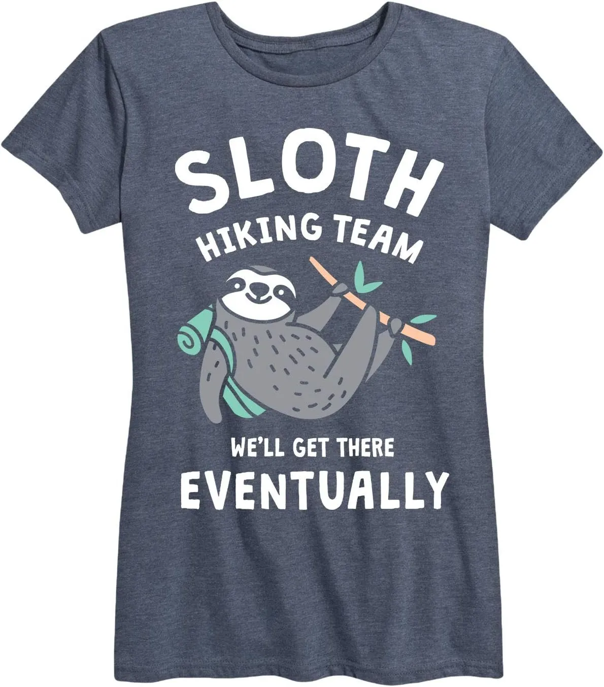 Instant Message - Sloth Hiking - Women's Short Sleeve Graphic T-Shirt