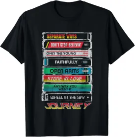 Journey Iconic Tape Deck Hits Retro Vintage Chest Poster T-Shirt