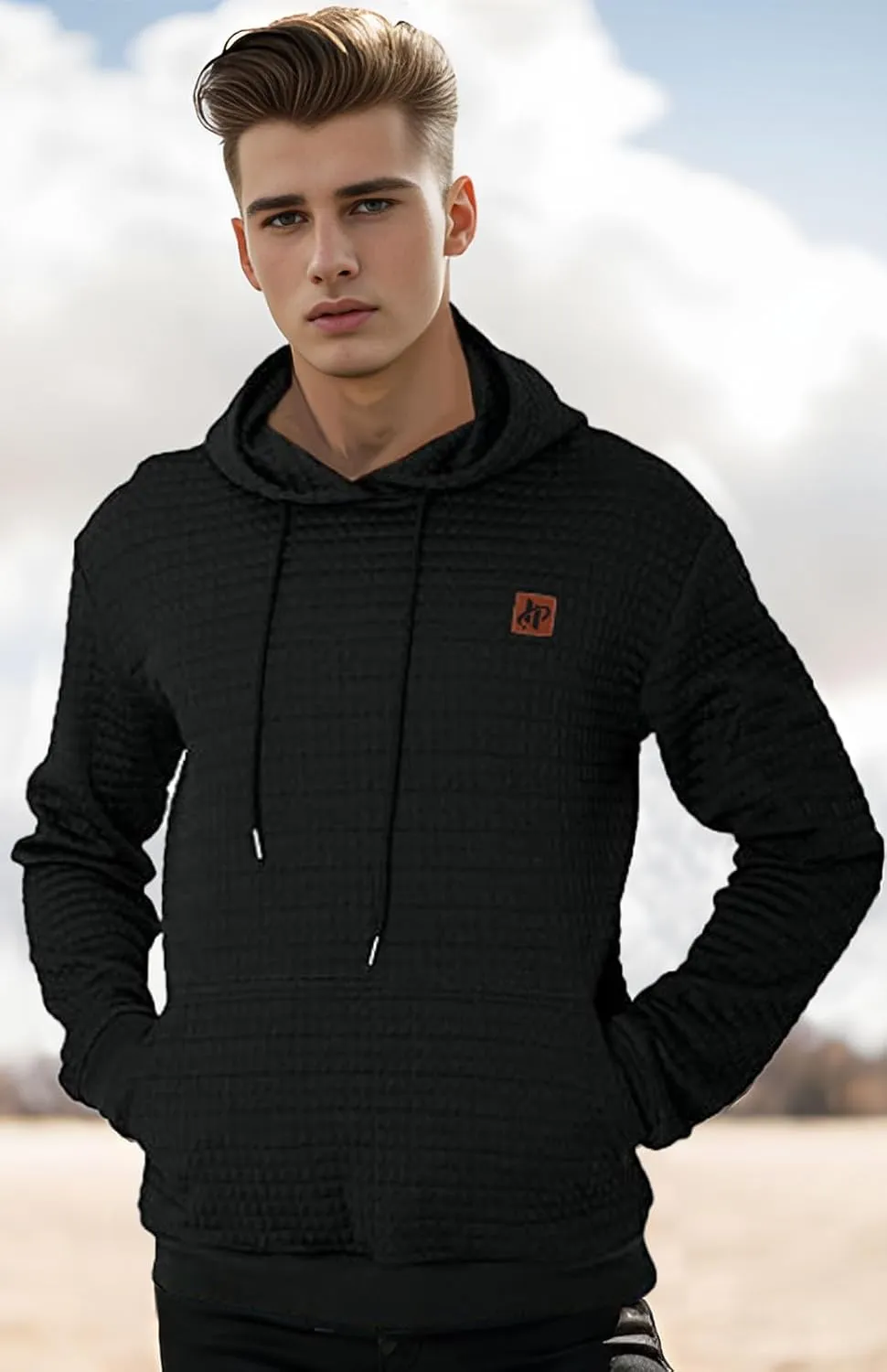 Keasmto Mens Hoodies Pullover Tie Dye Graphic Hoodie Long Sleeve Casual Sweatshirts with Pocket