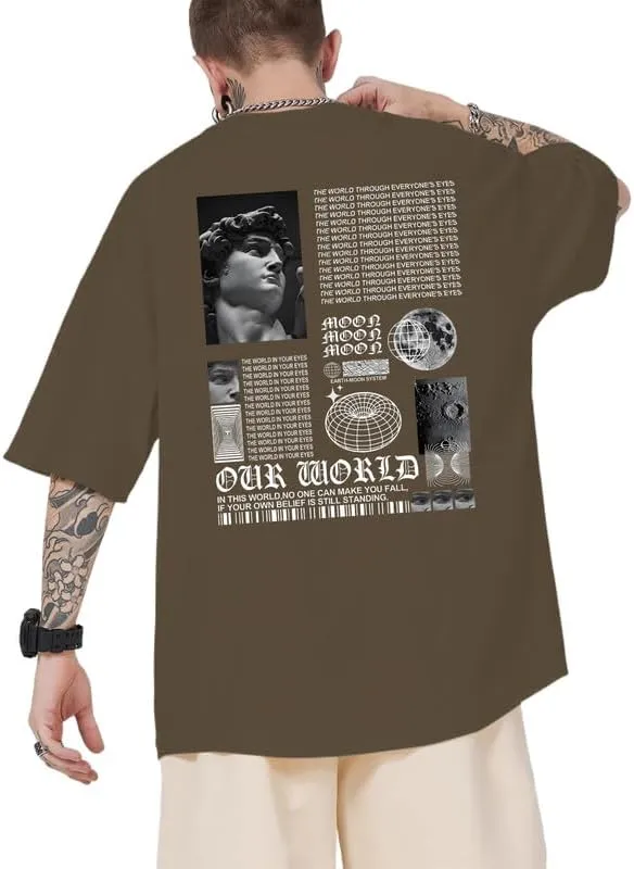 Kelxjia Men Oversized Graphic Tees Vintage Shirts Baggy Y2k Cotton T Shirts Harajuku Streetwear Summer Casual 90s Top Tshirt