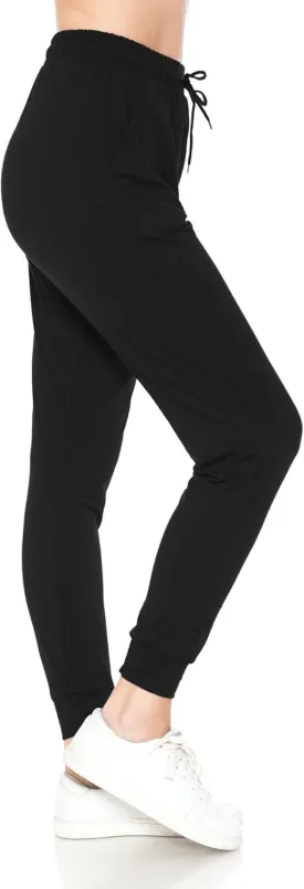 Leggings Depot Women's Jogger Track Cuff Sweatpants with Pockets for Yoga, Workout