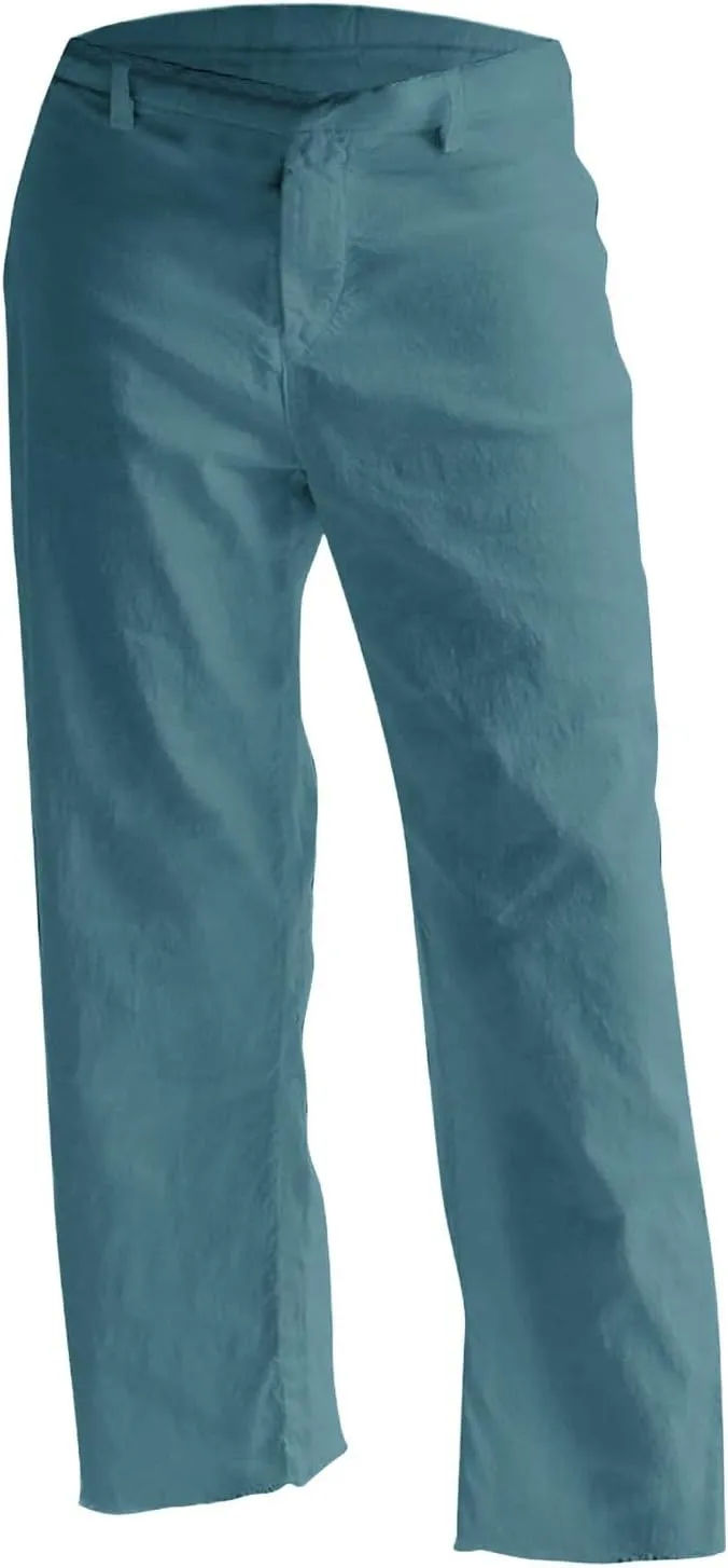 Linen Capris for Women High Waisted Fashion Business Dressy Pants Plus Size Straight Leg Zipper Fly Casual Summer Trousers