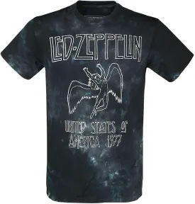 Liquid Blue Men's Led Zeppelin USA Tour '77 T-Shirt
