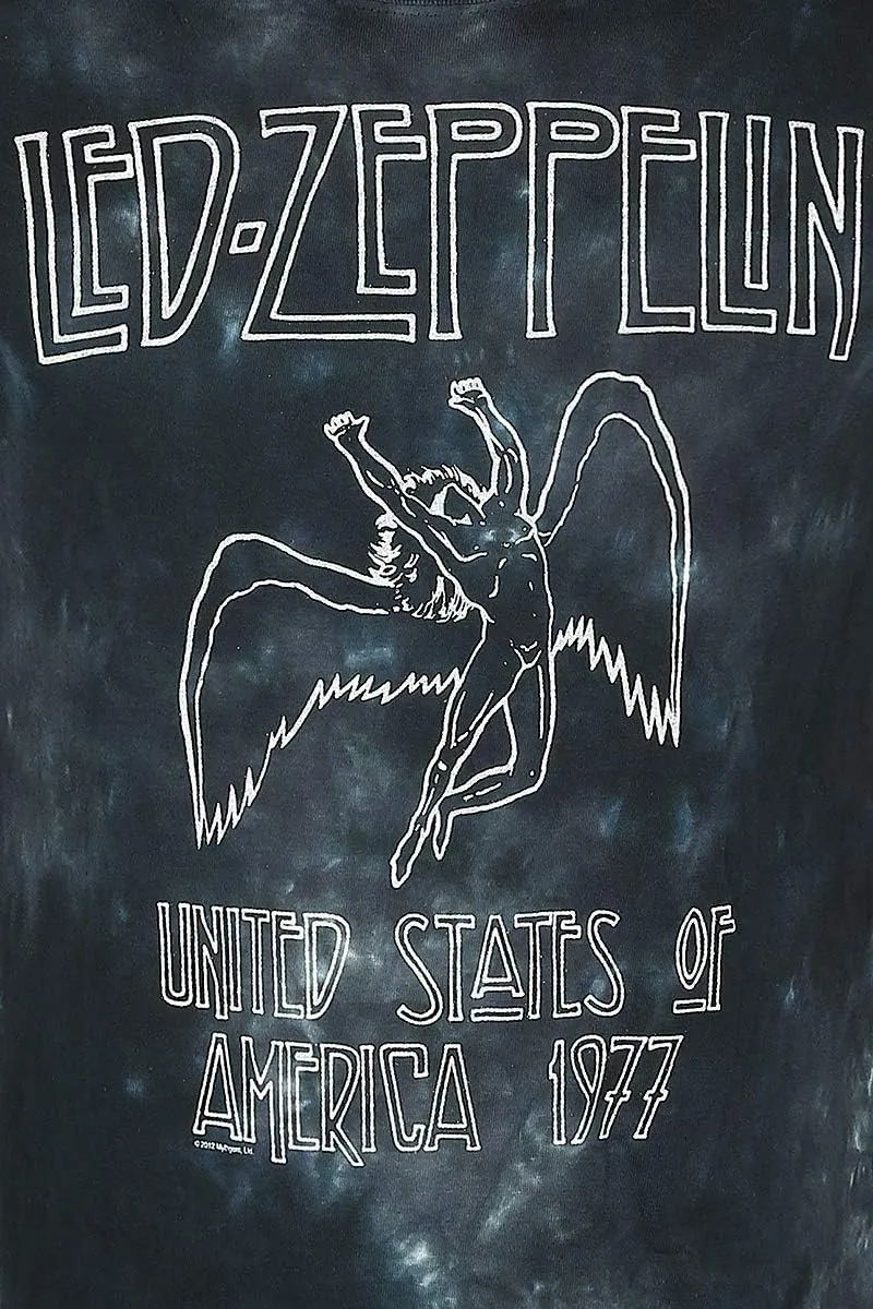 Liquid Blue Men's Led Zeppelin USA Tour '77 T-Shirt