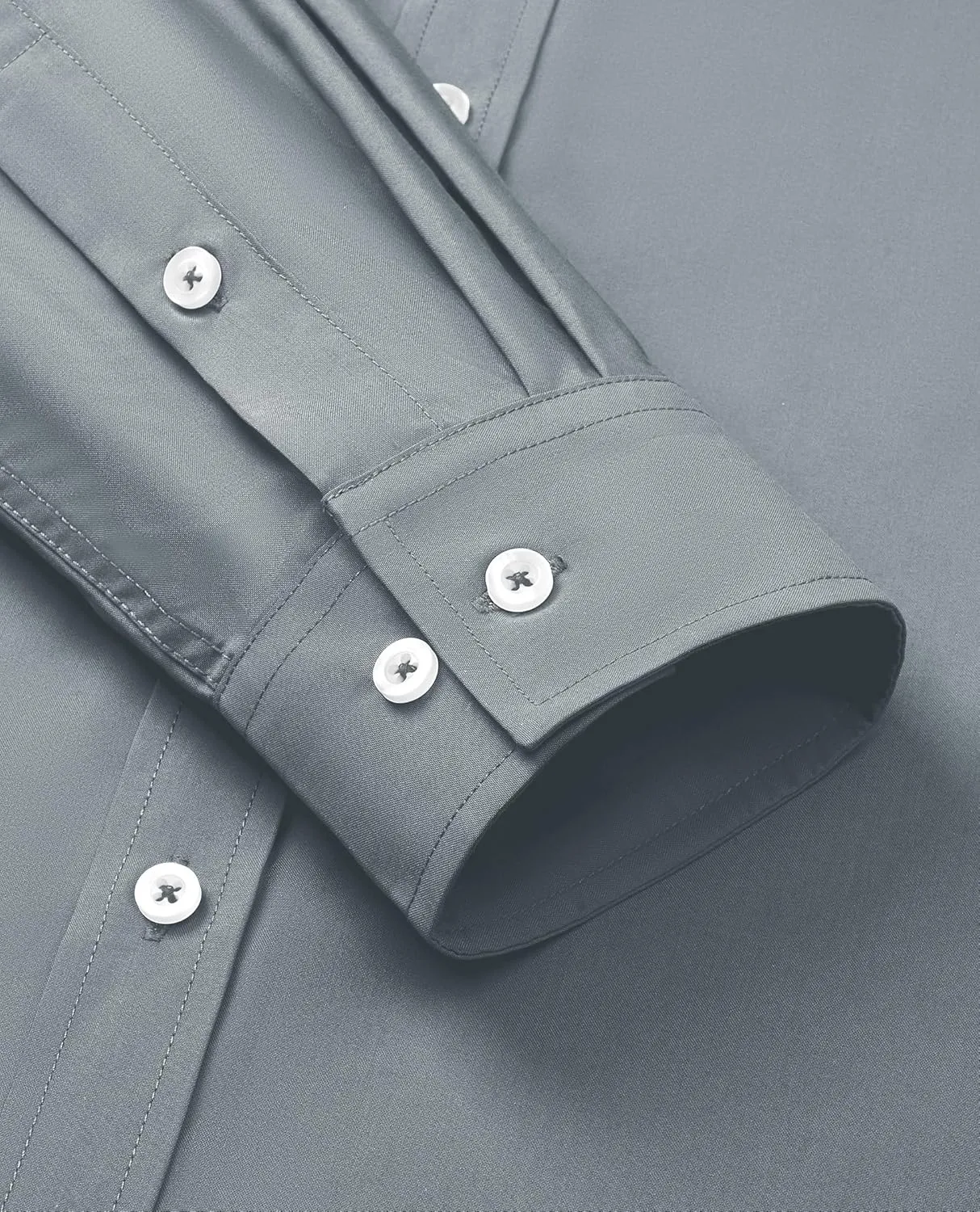 Mens Dress Shirts Wrinkle Free Dress Shirts for Men Long Sleeve Button Down Shirts Banded Collar Shirts