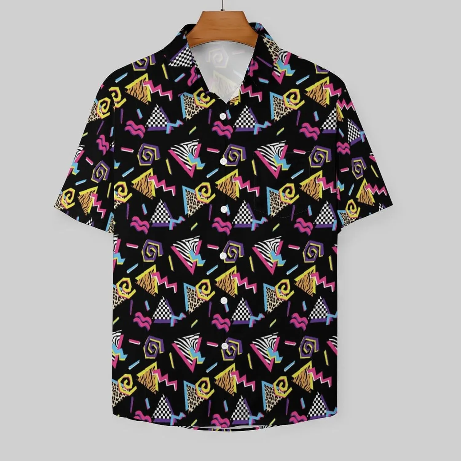 Mens Hawaiian Shirt Casual Button Down Short Sleeve Tropical Beach Holiday Aloha Party Shirt for Men Funny