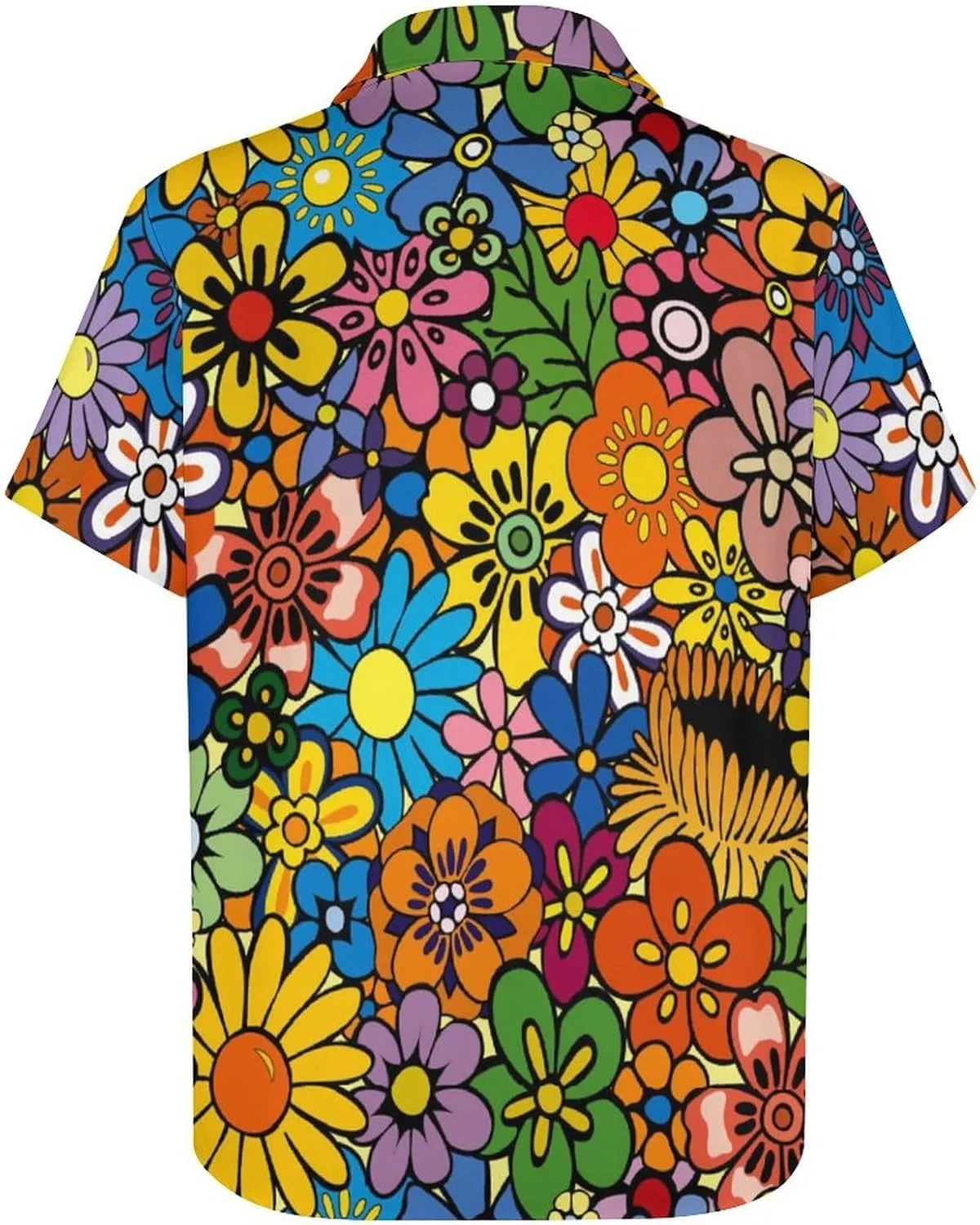Mens Hawaiian Shirt Casual Button Down Short Sleeve Tropical Beach Holiday Aloha Party Shirt for Men Funny