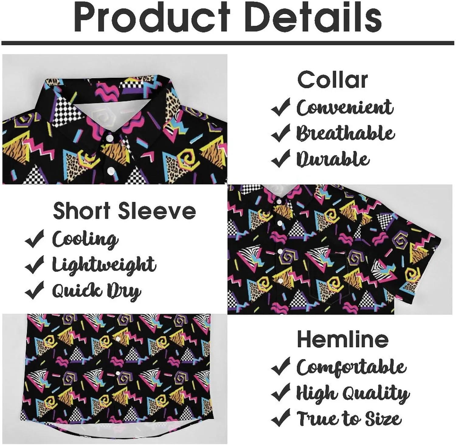 Mens Hawaiian Shirt Casual Button Down Short Sleeve Tropical Beach Holiday Aloha Party Shirt for Men Funny