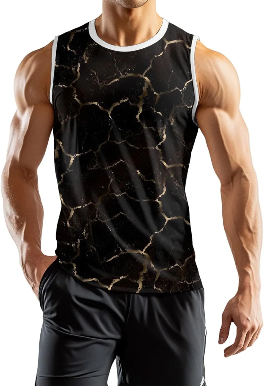 Mens Shaper Tank Top Big and Tall V Neck Sleeveless Muscle Summer Athletic Shirts for Men Gym Undershirts Tank