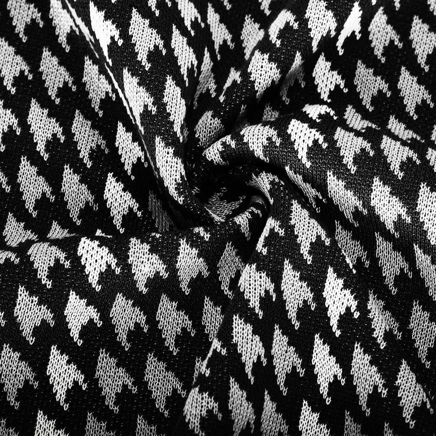 Men's Vintage Polo Shirts Lightweight Retro 70s Knit Houndstooth Golf Shirts Classic Buttons Collared Hipster Tees