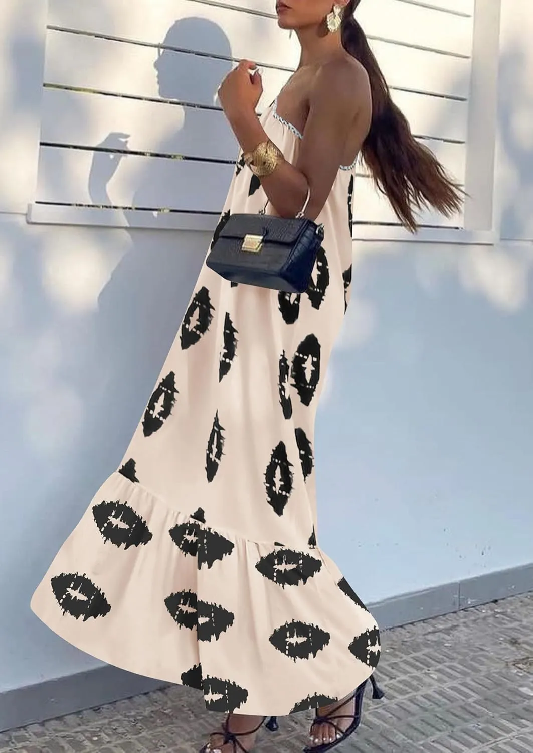 PRETTYGARDEN Women's 2025 Summer Maxi Dresses One Shoulder Printed Flowy Boho Beach Vacation Long Sundress