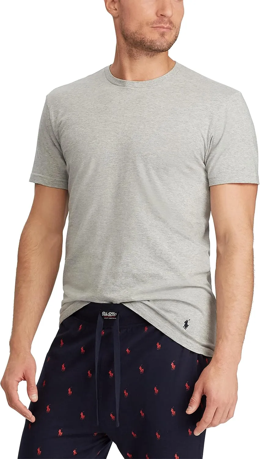 RALPH LAUREN Men's Slim Fit Cotton Crew Undershirts, 3 Pack