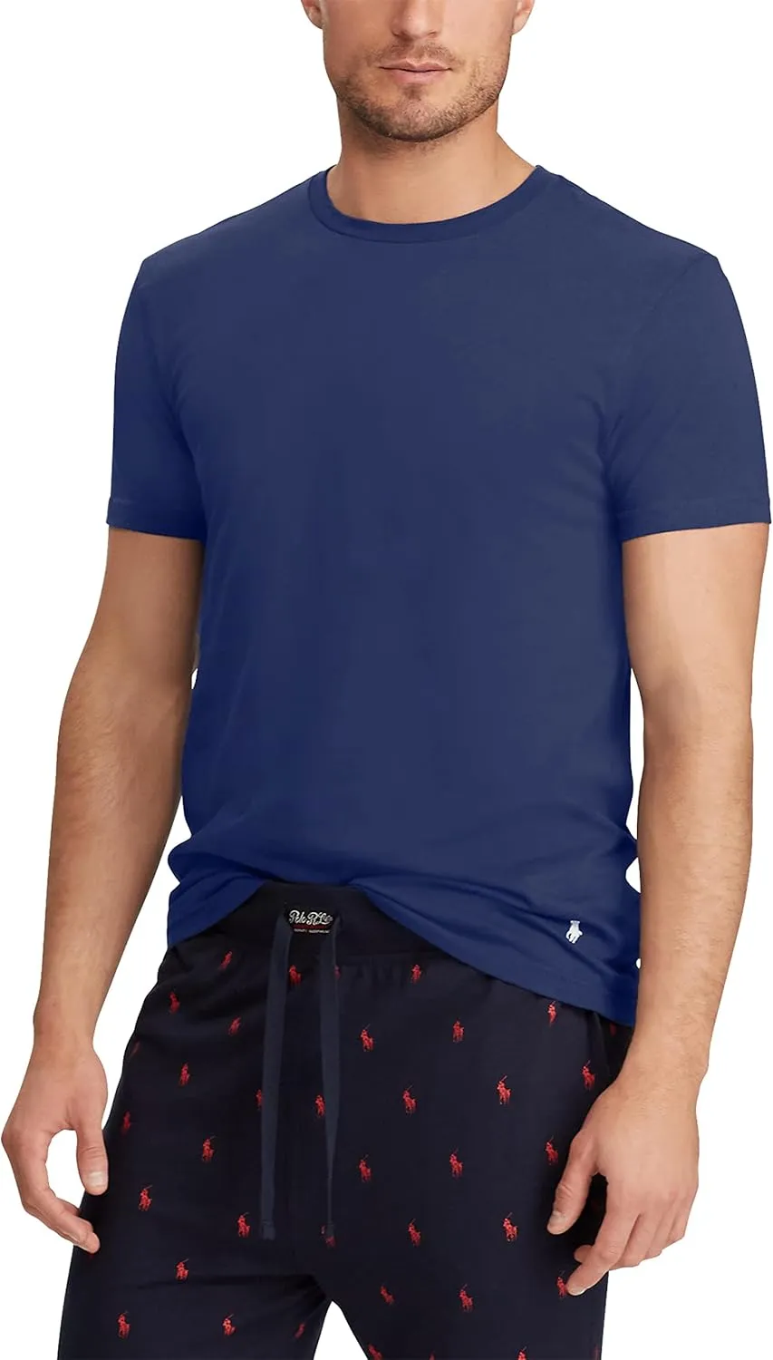 RALPH LAUREN Men's Slim Fit Cotton Crew Undershirts, 3 Pack
