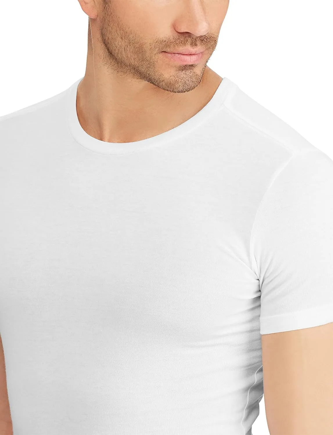 RALPH LAUREN Men's Slim Fit Cotton Crew Undershirts, 3 Pack
