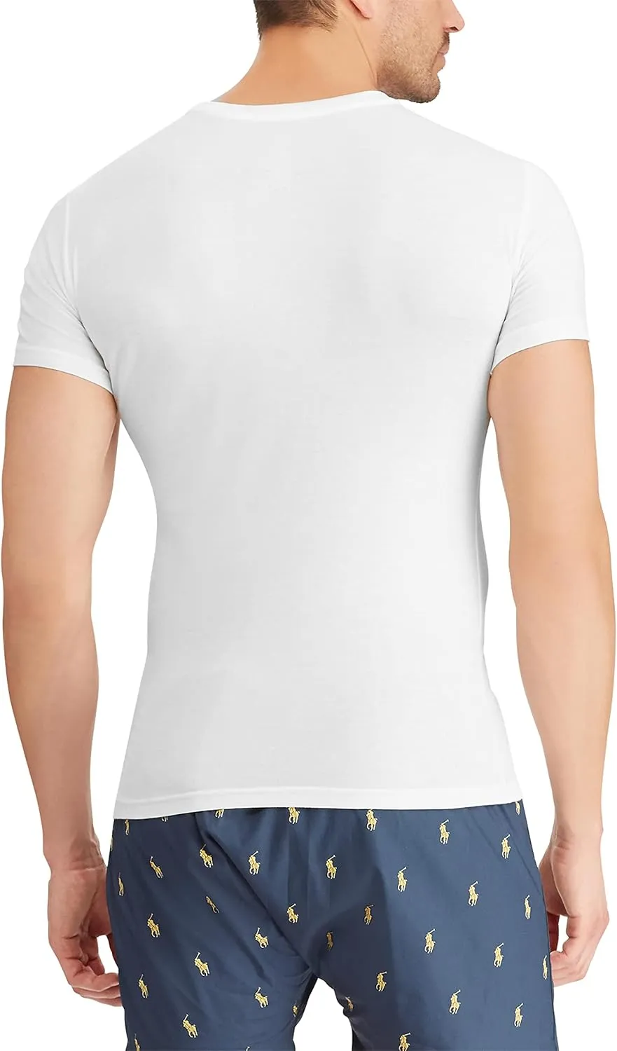 RALPH LAUREN Men's Slim Fit Cotton Crew Undershirts, 3 Pack