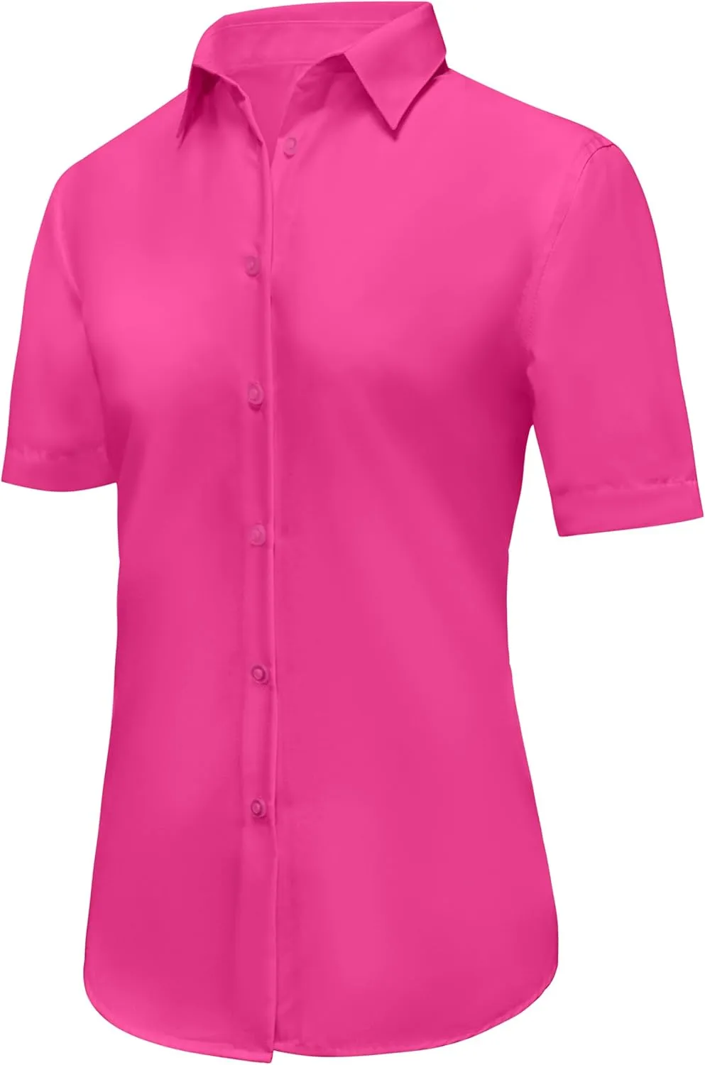 Ruisin Super Soft Wrinkle Resistant Womens Plain Button Down Shirts for Women Short/Long Sleeve Blouses Shirt Tops