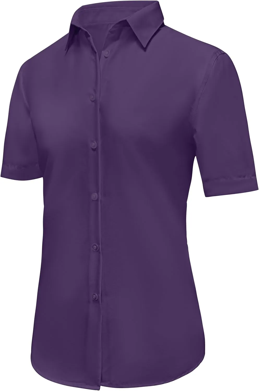 Ruisin Super Soft Wrinkle Resistant Womens Plain Button Down Shirts for Women Short/Long Sleeve Blouses Shirt Tops