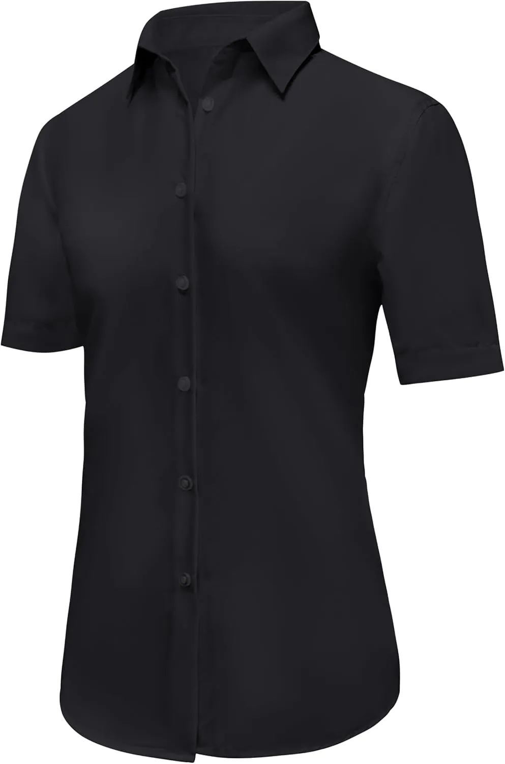 Ruisin Super Soft Wrinkle Resistant Womens Plain Button Down Shirts for Women Short/Long Sleeve Blouses Shirt Tops
