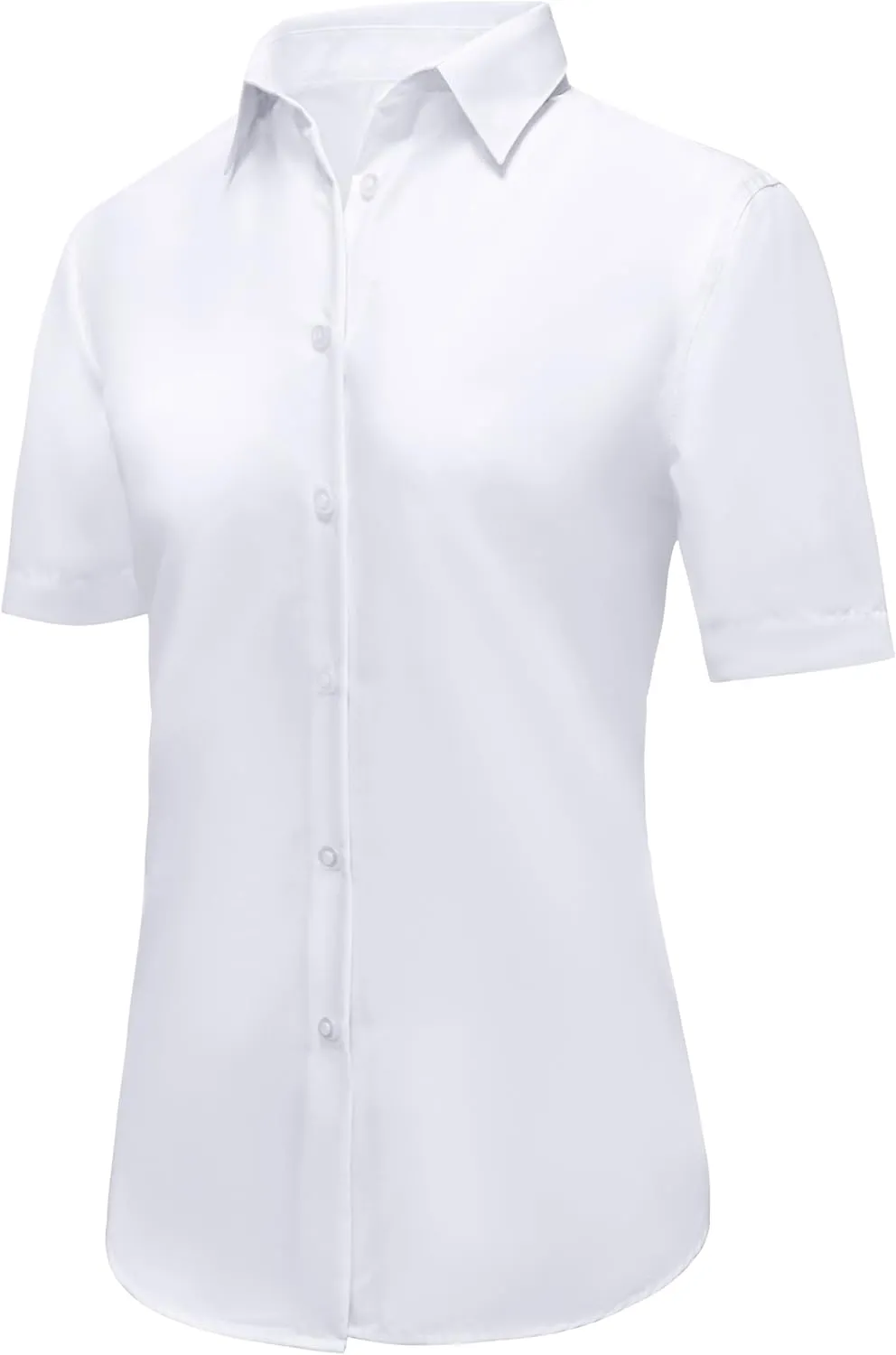 Ruisin Super Soft Wrinkle Resistant Womens Plain Button Down Shirts for Women Short/Long Sleeve Blouses Shirt Tops