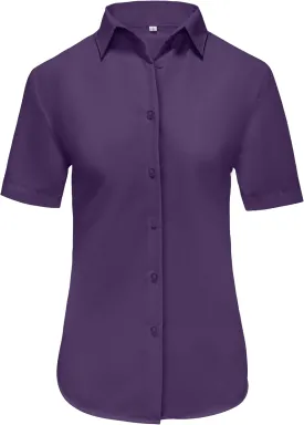 Ruisin Super Soft Wrinkle Resistant Womens Plain Button Down Shirts for Women Short/Long Sleeve Blouses Shirt Tops