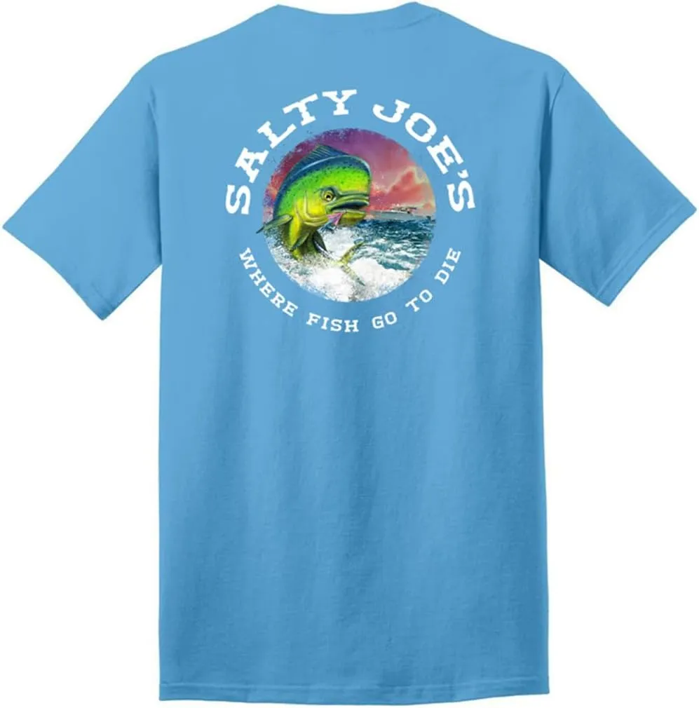Salty Joe's Men's Custom Graphic Logo Heavyweight Cotton T-Shirts