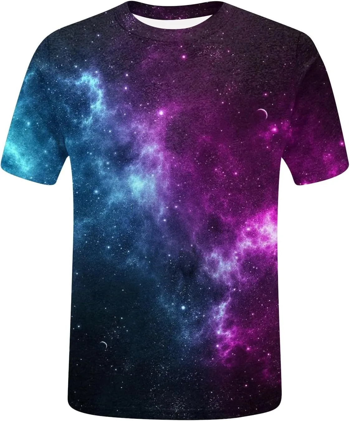 Summer Top for Women 2024 Novelty 3D Galaxy Universe Graphic Tees Short Sleeve Shirts Casual Cotton Tshirt Teen Girls Clothes