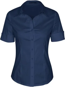 SUNNOW Womens Button Down Shirts Tailored Short Sleeve Shirt Basic Simple Stretch Wrinkle Free Formal Work Blouses