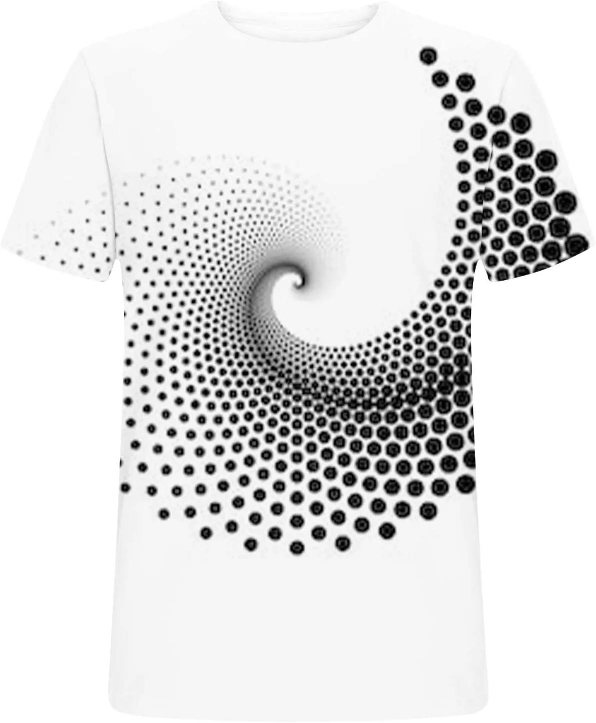 Unisex Fashion 3D Print T-Shirts Funny 3D Abstract Art Trippy Graphics Crewneck Short Sleeve Tops for Mens Womens