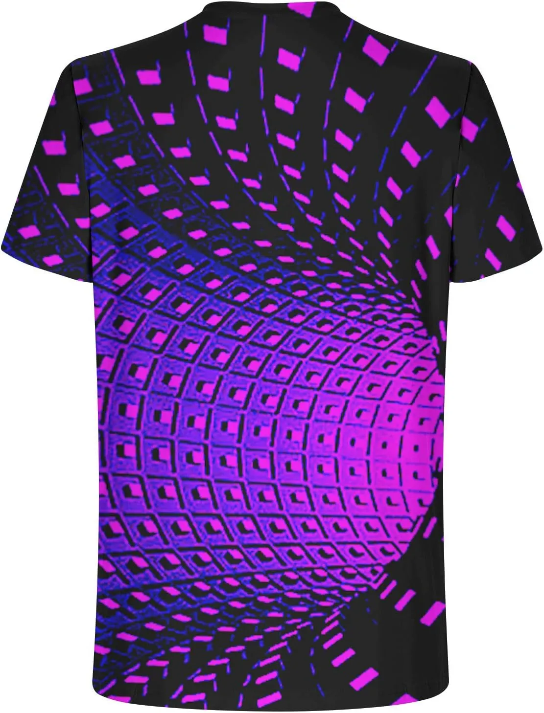 Unisex Fashion 3D Print T-Shirts Funny 3D Abstract Art Trippy Graphics Crewneck Short Sleeve Tops for Mens Womens